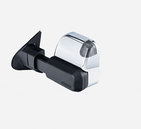 MSA 4x4 Towing Mirrors - PY FORD RANGER/UB FORD EVEREST 06/22-CURR, CHROME, ELEC, INDICATOR, HEAT, BSM, TEMP SESNOR, POWERFOLD, CAMERA, PUDDLE