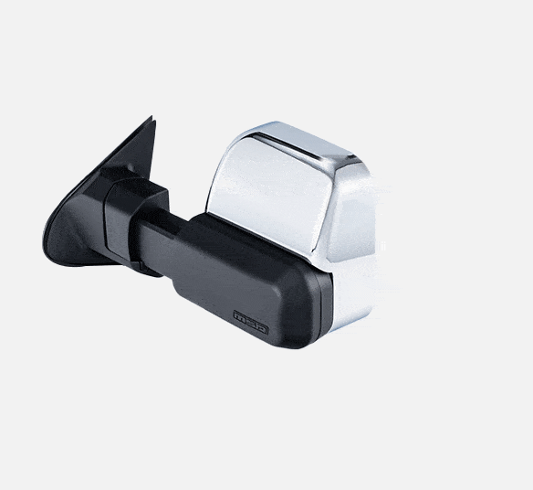 MSA 4x4 Towing Mirrors - RAM 1500, 2018-CURRENT, CHROME,ELECTRIC,HEATED,PUDDLE LIGHT,TEMP SENSOR,POWERFOLD